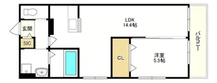CASA PINO SOLO【2階】の間取り
