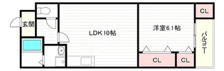 フジパレス エンⅢ号館【1階】の間取り