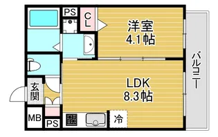 リアライズ長居公園通【1階】の間取り