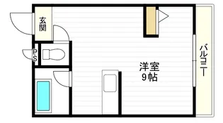 サニーハイツ住吉【4階】の間取り