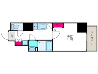 エグゼ阿倍野【3階】の間取り