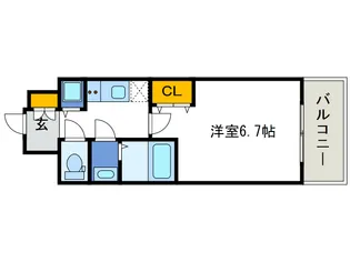 アドバンス難波西アクア【2階】の間取り