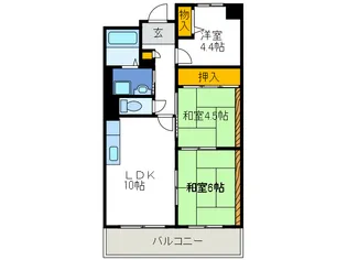 メゾンドーム三軒家【2階】の間取り