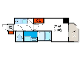エスリードレジデンス大阪弁天町【9階】の間取り