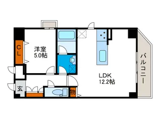 ゼクス九条【2階】の間取り