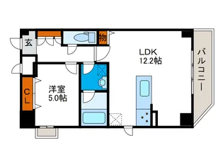 ゼクス九条【4階】の間取り