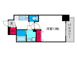 ファーストフィオーレ九条Ⅲ【2階】の間取り