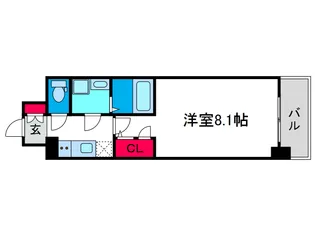 エスリードレジデンス弁天町グランデ【8階】の間取り