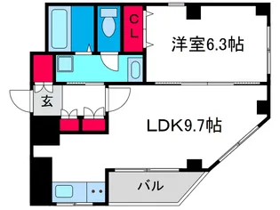 パルコート桜川【5階】の間取り