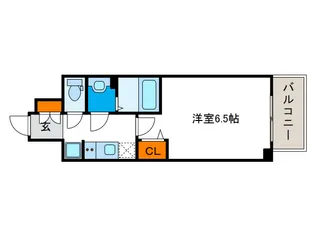プレサンスOSAKA DOMECITYスクエア【2階】の間取り