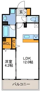 グレースリバー中之島【6階】の間取り