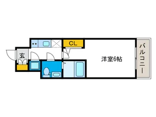 エスリード弁天町ベイコート【9階】の間取り