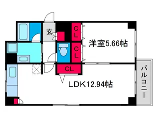 フラット花の間取り
