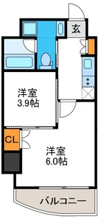 メゾニティ・クイーン阿波座【7階】の間取り