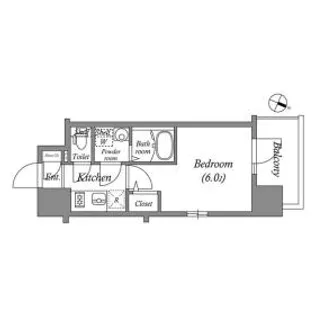 エスリード弁天町グランツ【4階】の間取り