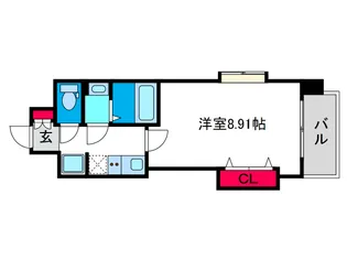 Luxe難波西Ⅱ【8階】の間取り