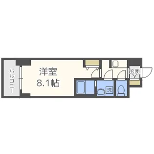 S-RESIDENCE阿波座WEST【7階】の間取り