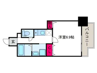 SWISS難波西【9階】の間取り