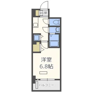 レオンコンフォート難波ミラージュ【7階】の間取り