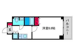 KDXレジデンス難波南【13階】の間取り