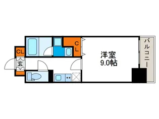 COCORO-WEST【9階】の間取り