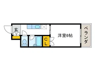 東洋プラザ泉尾【9階】の間取り