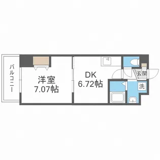 レジデンス朝潮橋【7階】の間取り