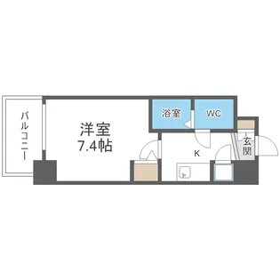 ラシュレエグゼ難波西【10階】の間取り