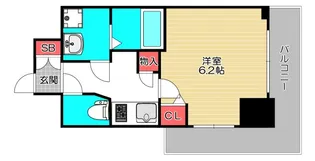 エスリード弁天町南【7階】の間取り