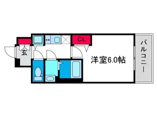 レオンコンフォート阿波座西の間取り