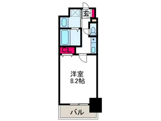 SWISS難波西【10階】の間取り
