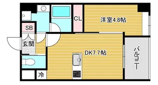 プレジオ難波ASIAN【14階】の間取り