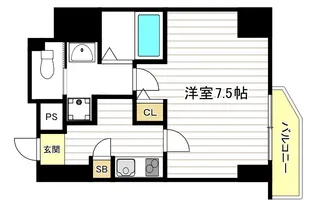 オリエンタル南堀江【10階】の間取り