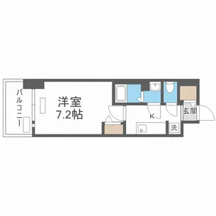 プレサンス大国町ラヴェニール【6階】の間取り