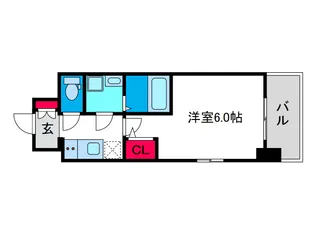 エスリード弁天町クレール【7階】の間取り