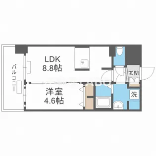 プレサンスOSAKA DOMECITYビーツ【14階】の間取り