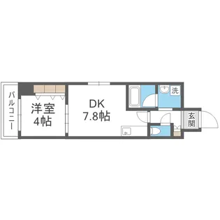 南堀江プライマリーワンの間取り