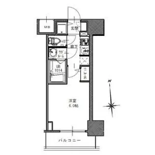 S-RESIDENCE南堀江【6階】の間取り