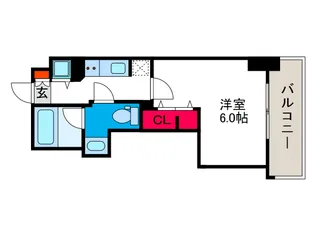 エスライズ大阪ドームレジデンス【4階】の間取り
