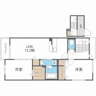 アーサー住之江【3階】の間取り