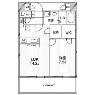 ルクレ阿波座レジデンス【10階】の間取り