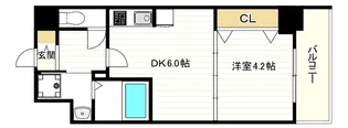 S-RESIDENCE阿波座WEST【4階】の間取り