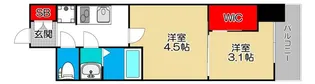 セレニテ難波グランデシュッド【7階】の間取り
