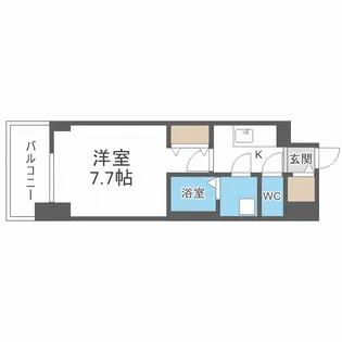 MELDIA CREST TAPP NAMBA-WEST【10階】の間取り