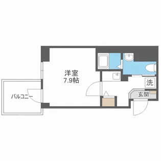 エグゼ難波南Ⅵ【5階】の間取り