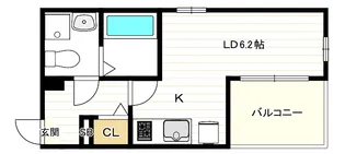 ハーモニーテラス市岡【301号室】の間取り