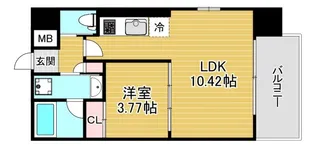 プレジオ弁天町【10階】の間取り