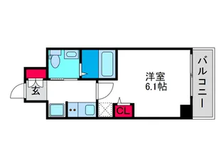 エステムコート難波WEST-SIDE3ドームシティの間取り