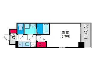 エスリード中之島ザコア【4階】の間取り
