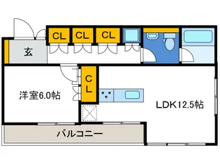 グラスホッパー【9階】の間取り
